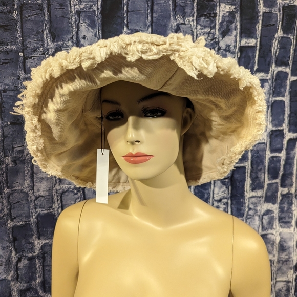 Olive & Pique Cream/Ivory Color Cotton Bucket Hat NWT - Picture 10 of 11